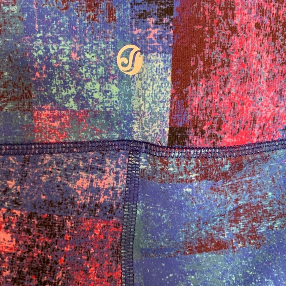 Soma “Soma Sport” black/blue/pink capri leggings. Hi Waistband. Size XL - Picture 8 of 11